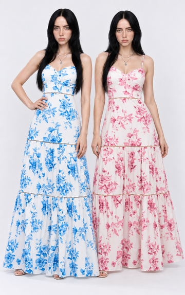 Vestido Marisa Azul & Rosa - Compre 1 Leve 2