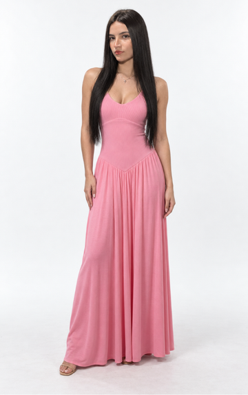 Vestido Longo Canelado - Lily